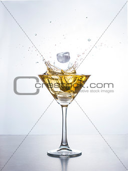 Martini or cocktail with splash
