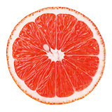 slice of grapefruit citrus fruit isolated on white