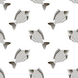 Silver Carp Seamless Pattern