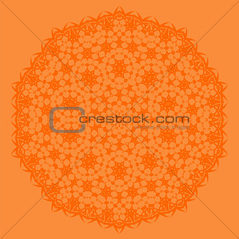 Orange Oriental Geometric Ornament