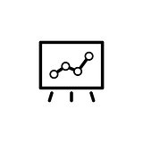 Points of Growth Icon. Business Concept. Flat Design.