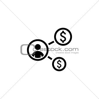 Return on Investment Icon. Business Concept. Flat Design.