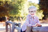 boy student in glasses
