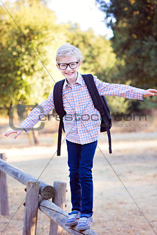 boy student in glasses