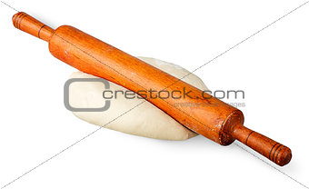 Rolling pin on a piece of dough