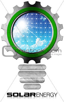 Solar Energy - Metal Bulb with Solar Panel