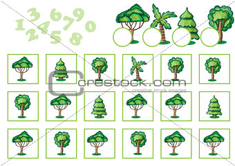 Counting Game for Children with trees