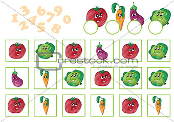 Cartoon Vector Illustration of Education Counting Game