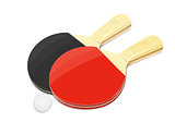 Pair of Table tennis racket and ball