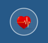 Medical logo heart and pulse