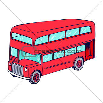 Double decker red bus