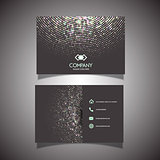 Business card with halftone dots design 
