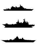Three warship silhouette