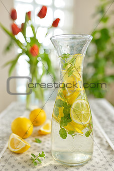 Fresh limes and lemonade