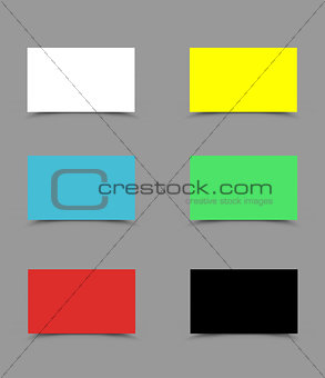 set colorful business cards