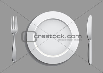 fork plate knife
