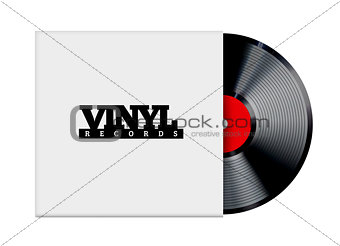 Vinyl record vector illustration.