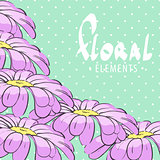 Bright floral  postcard