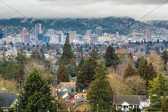 Portland City Skyline from Mount Tabor