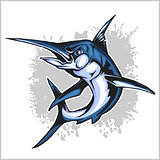 Realistic blue Marlin fish