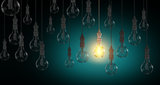 Light bulb lamps. 3D rendering