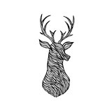 Doodle Deer Silhouette