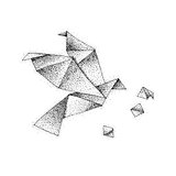 Origami Bird Flight Dotwork