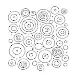 Funny circles abstract, sketch for your design