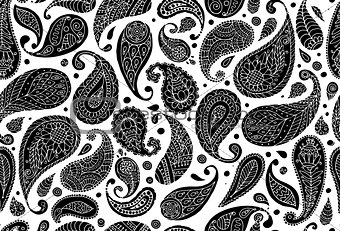 Paisley ornament, seamless pattern for your design