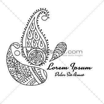 Paisley ornament, sketch for your design