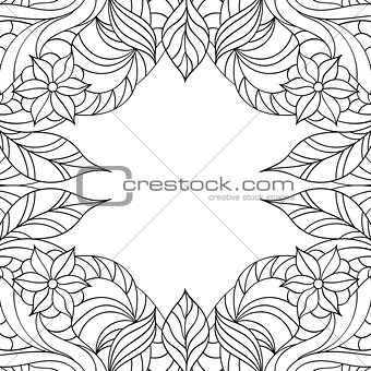 abstract floral frame.