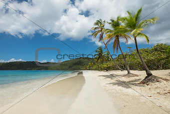 Tropical beach in Saint Thomas 