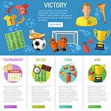 Soccer Banner and infographics