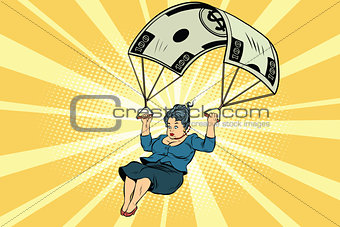 woman Golden parachute financial compensation in the business