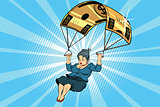 woman Golden parachute financial compensation in the business