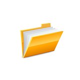 vector yellow folder icon