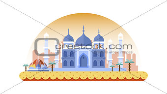 India icon in flat style