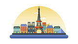 France icon in flat style