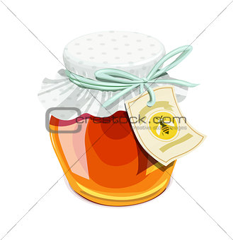 Honey jar. Vintage style.