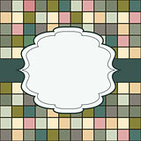 Mosaic frame place for text invitation