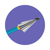 Bow arrow vector icon.