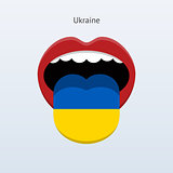 Ukraine language. Abstract human tongue.