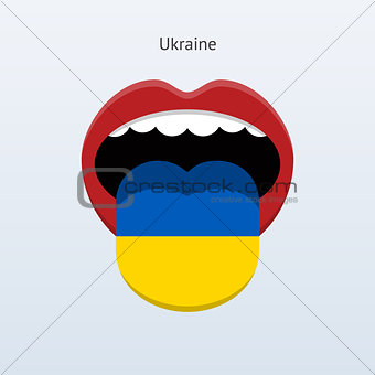 Ukraine language. Abstract human tongue.