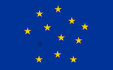 Abstract Flag of European Union with blended stars.