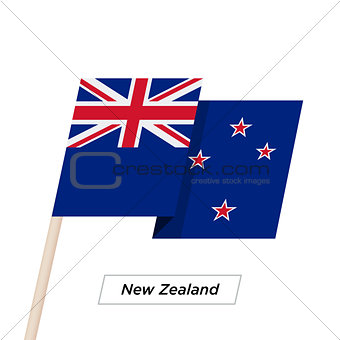 New Zealand Ribbon Waving Flag Isolated on White. Vector Illustration.