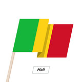 Mali Ribbon Waving Flag Isolated on White. Vector Illustration.