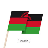 Malawi Ribbon Waving Flag Isolated on White. Vector Illustration.