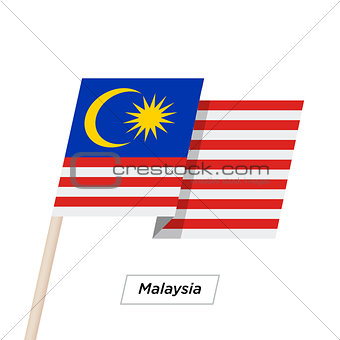 Malaysia Ribbon Waving Flag Isolated on White. Vector Illustration.