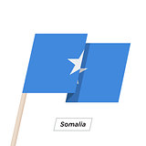 Somalia Ribbon Waving Flag Isolated on White. Vector Illustration.
