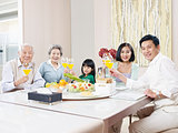 happy asian family
